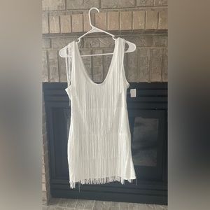 White Fringe Dress